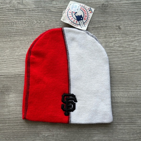Vintage San Francisco Giants red and white beanie hat #GiantsNation - Picture 1 of 3